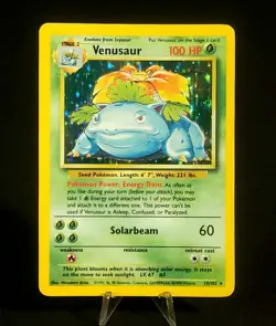 Venusaur Holo 15/102 NM- Base Set 2000 Pokemon TCG - Image 2