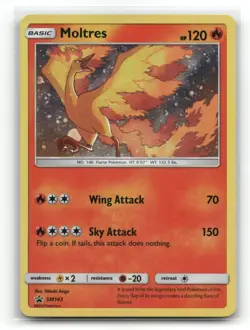 Moltres - SM143 Holo Promo Sun & Moon Promo Pokemon Holo LP - Image 1