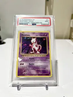 2016 POKEMON XY EVOLUTIONS #51/108 MEWTWO CRACKED ICE HOLO PSA 9 - Image 1