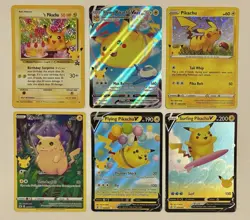 Pokemon Celebrations Pikachu Lot Of(6)Cards-VMAX, GM’s Promo,Birthday,Art, 2 V’s - Image 1