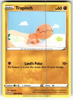 Pokemon TCG Pokemon Trapinch 089/189 NM Common Regular - Image 1