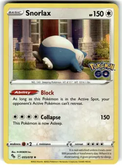 Snorlax Holo Rare Pokemon GO Holofoil 055/078 NM - Image 1