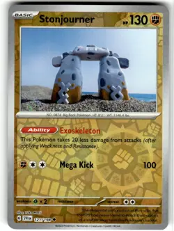 Pokemon - Stonjourner - 121/198 - Scarlet & Violet - Reverse Holo - NM/M - Image 1
