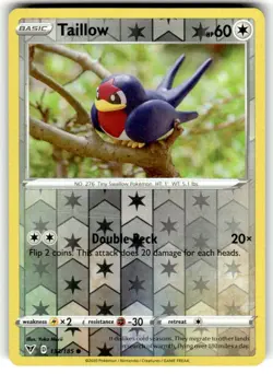 TAILLOW 133/185 VIVID VOLTAGE POKEMON (REVERSE HOLO, NM) - Image 1