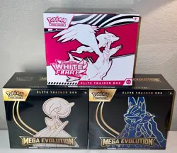 Pokemon Mega Evolution Elite Trainer Box ETB Set of 2 and White Flare ETB NEW - Image 1