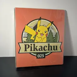 Pokemon Pikachu Trading Cards 3-Ring Licensed Vinyl Binder, 1.5” - Image 1