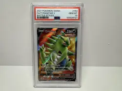 2021 Pokemon Battle Styles Full Art 154 Tyranitar v PSA 10 - Image 3