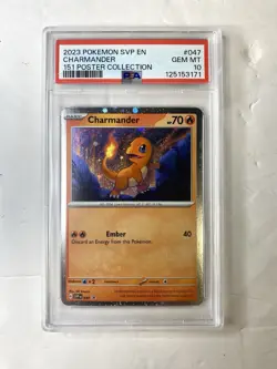2023 CHARMANDER 151 POSTER COLLECTION 047 psa 10 POKEMON SVP EN-SV - Image 1
