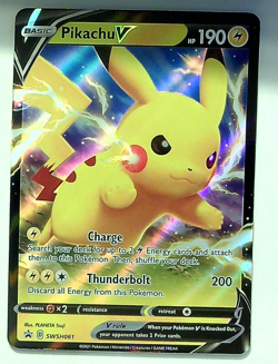 Pikachu V SWSH061 Holo Promo Sword & Shield Promo Pokemon Near Mint - Image 1