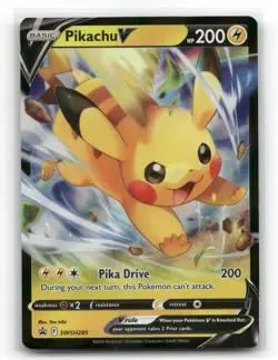 Pikachu V SWSH285 Holo Promo Sword & Shield Promo Pokemon NM - Image 1