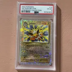 2002 POKEMON LEGENDARY COLLECTION #14 JOLTEON-REVERSE FOIL PSA 4 RARE - Image 1