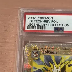 2002 POKEMON LEGENDARY COLLECTION #14 JOLTEON-REVERSE FOIL PSA 4 RARE - Image 2