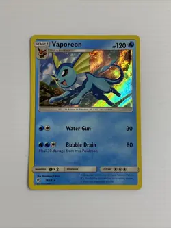 Pokemon Hidden Fates Vaporeon 18/68 Holofoil Rare Holo NM/M - Image 1