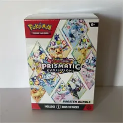Pokemon TCG Scarlet & Violet Prismatic Evolutions Booster Bundle Sealed 6 Packs - Image 1