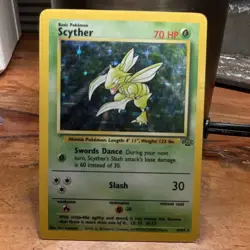 Pokemon Scyther 10/64 Jungle Holo Rare Basic 70HP Unlimited English - Image 1
