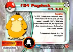 1999 Topps Pokemon Blue Logo Psyduck - Image 2