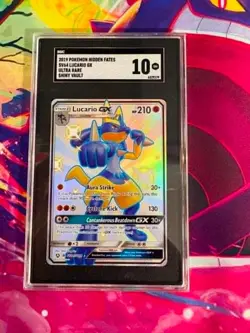 Lucario GX SV64/SV94 Shiny Vault English SGC Graded 10 Pokemon TCG - Image 1