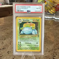 2000 Pokemon Base Set 2 Holo Venusaur #18 PSA 8 - Image 1