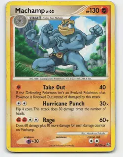 2008 Pokemon, Stormfront, #20/100 Machamp, Rare - Image 1