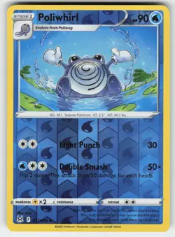Poliwhirl 031/196 Uncommon Lost Origin Pokemon Reverse Holo Near Mint - Image 1