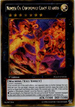 Number C6: Chronomaly Chaos Atlandis PGLD-EN018 1st Edition Gold Secret Rare LP - Image 1