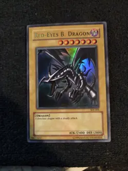 Yugioh Red-Eyes Black Dragon SDJ-001 Holo Rare Yu-Gi-Oh! - Image 1