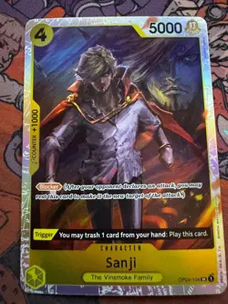 Sanji (Reprint) OP04-104 Super Rare Premium Booster -The Best- One Piece NM - Image 1