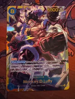 Monkey.D.Luffy (118) OP11-118 Secret Rare A Fist of Divine Speed One Piece NM - Image 1