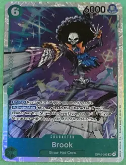 X1 One Piece Brook OP15-032 Adventure On Kami’s Island Super Rare Foil - NM - Image 1