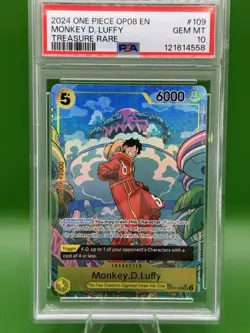 One Piece Monkey.D.Luffy OP07-109 Treasure Rare Two Legends PSA 10 Gem MT - Image 3
