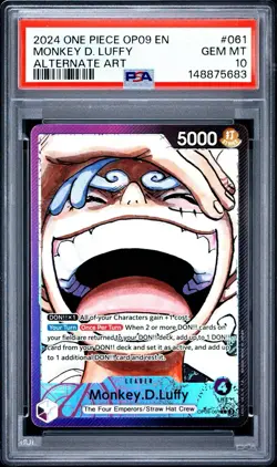 2024 ONE PIECE OP09-EMPERORS IN THE NEW WORLD #061 MONKEY D. LUFFY PSA 10 ENG - Image 1