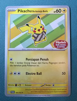 Pikachu Batik Complete Set 101 154 155 190 SV-P Pokemon Indonesia NM - Image 2