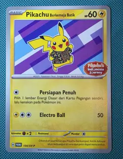 Pikachu Batik Complete Set 101 154 155 190 SV-P Pokemon Indonesia NM - Image 4