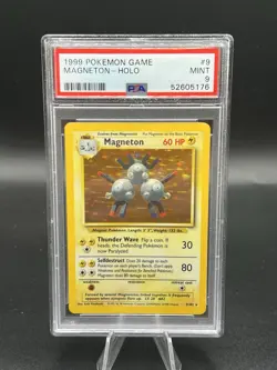 1999 POKEMON BASE SET UNLIMITED #9 MAGNETON-HOLO PSA 9 - Image 1