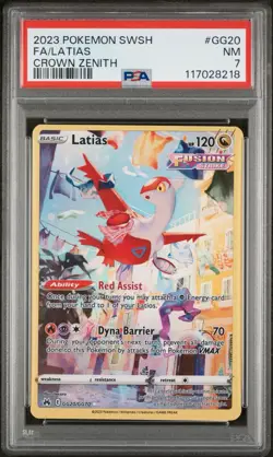 2023 POKEMON SWORD AND SHIELD CROWN ZENITH #GG20 FA/LATIAS CROWN ZENITH PSA 7 - Image 1