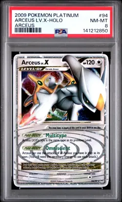 2009 Pokemon Platinum Arceus #94 Arceus Lv.X-Holo Arceus PSA 8 - Image 1