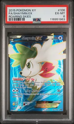2015 POKEMON XY ROARING SKIES SHAYMIN EX #106 FULL ART PSA 6 EX #116951963 - Image 1