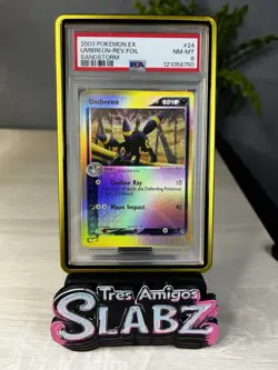 2003 Pokemon Umbreon Reverse Holo Foil Ex Sandstorm 24/100 PSA 8 Vintage - Image 1