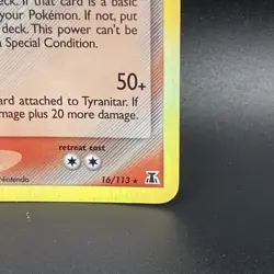2005 Pokemon Tyranitar Ex 16/113 EX Delta Species Holo Rare LP - Image 5