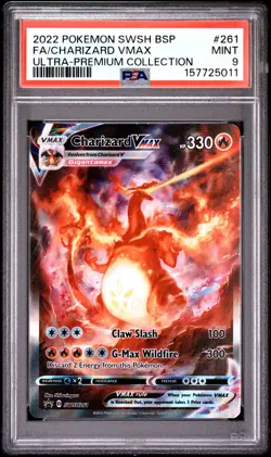 2022 Pokemon Swsh Black Star Promo #261 Fa/Charizard Vmax PSA9 - Image 1