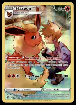Flareon TG01/TG30 Holo Brilliant Stars Trainer Gallery Pokemon NM - Image 1