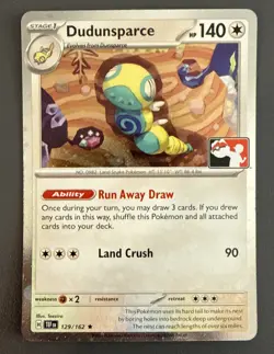 Pokemon TCG Dudunsparce 129/162 Cosmos Holo Play! Prize Pack - Image 1