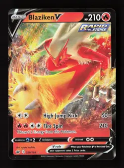 Blaziken V 020/198 Holo V Rare Chilling Reign Pokemon Near Mint - Image 1