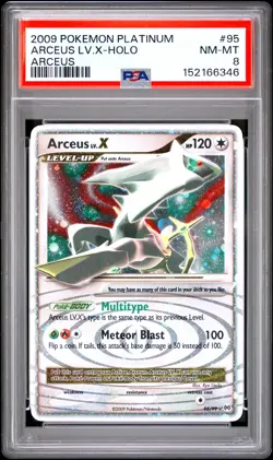 2009 POKEMON PLATINUM ARCEUS #95 ARCEUS LV.X-HOLO PSA 8 - Image 1