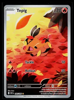 🔥Tepig 096/086 SV: White Flare Illustration Rare Full Art Pokemon TCG NM+🔥 - Image 1