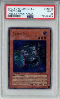 YUGIOH 1ST ED DPKB-EN010 CYBER JAR ULTIMATE RARE HOLO FOIL PSA 9 MINT #72328929 - Image 1