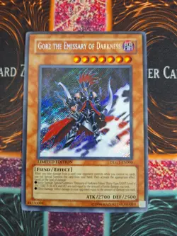 Yu-Gi-Oh! TCG Gorz the Emissary of Darkness DLG1-EN000 Secret Rare Limited NM - Image 1