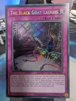 YuGiOh! The Black Goat Laughs PHNI-EN078 Secret Rare 1st Ed* - Image 1