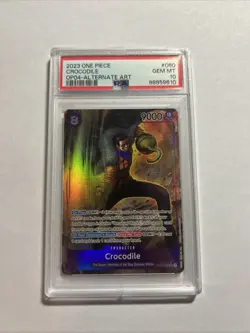 2023 One Piece Crocodile OP04-060 Alt Art PSA 10 - Image 1