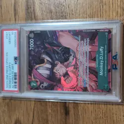 PSA 10 Monkey D. Luffy (Alt Art) Paramount War OP02-041 EN One Piece great cert# - Image 1
